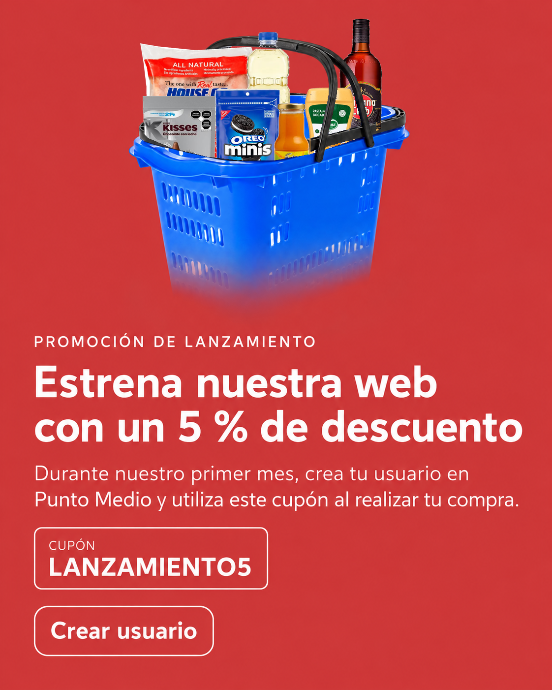 Promoción de lanzamiento: crea tu usuario en Punto Medio y utiliza LANZAMIENTO5 para obtener un 5 % de descuento durante nuestro primer mes.